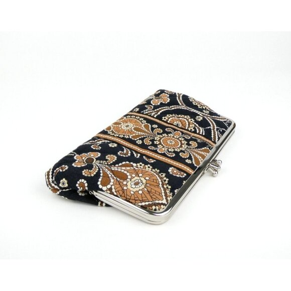 Vera Bradley Caffe Latte  Double Kisslock Wallet - Picture 4 of 13
